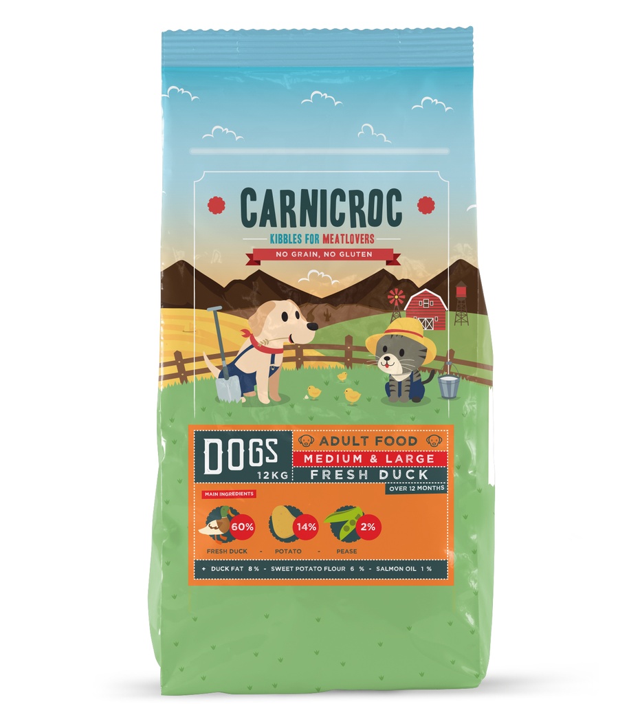 Carnicroc Sans Céréales Adulte Canard Frais