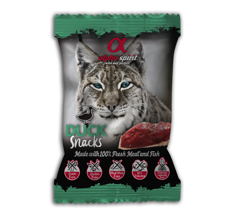 Alpha Spirit Snack De Canard Pour Chat 50Gr