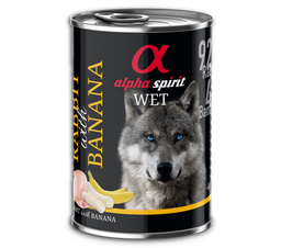 [ALPHD040005212] Alpha Spirit Boîte Lapin & Banane Pour Chien 400G