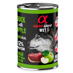[ALPHD040005312] Alpha Spirit Boîte Canard & Pomme Verte Pour Chien 400G