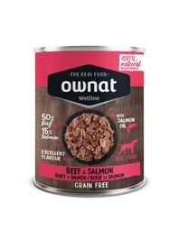 [057021] Ownat chien gf Wetline bœuf avec saumon 395g